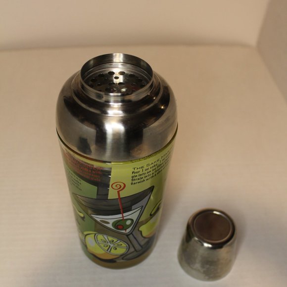 VTG 1950s glass and silver martini cocktail mixer retro - Picture 8 of 9